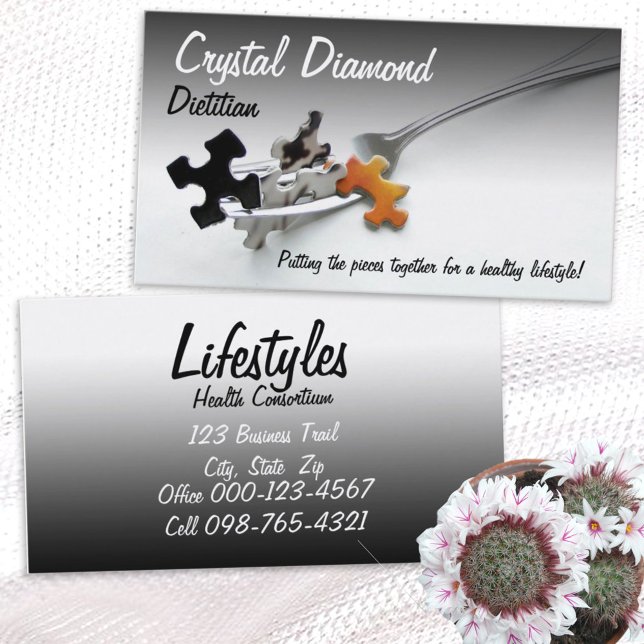 Cartão De Visita Peças De quebra-cabeça No Fork Health Professional (Criador carregado)