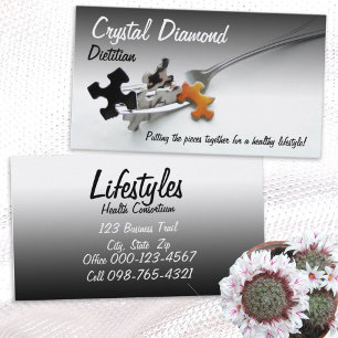 Cartão De Visita Peças De Quebra-cabeça No Fork Professional Busi