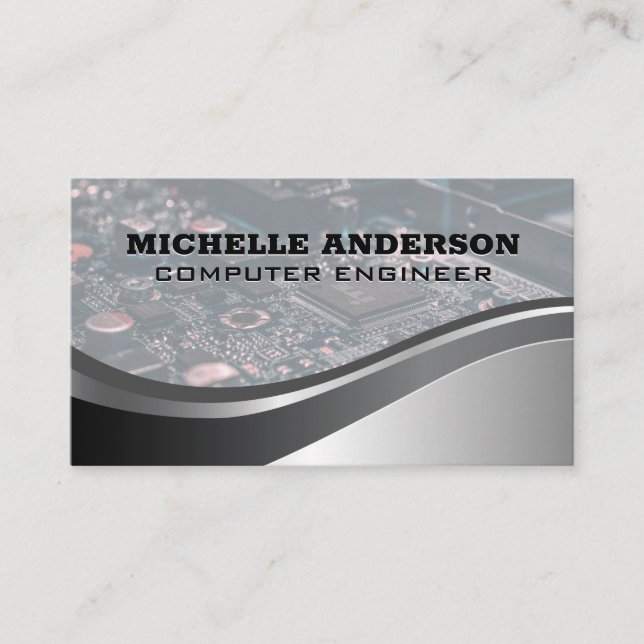 Cartão De Visita Peças do computador | Hardware (Frente)