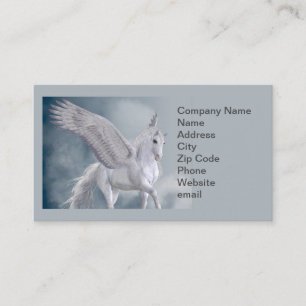 Cartão De Visita Pegasus branco maravilhoso
