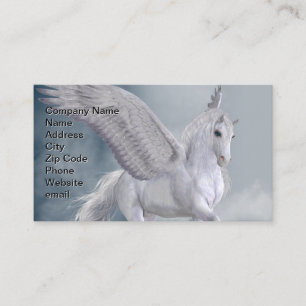 Cartão De Visita Pegasus branco maravilhoso