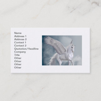Cartão De Visita Pegasus branco maravilhoso