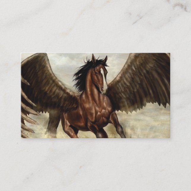 Cartão De Visita Pegasus na asa (Frente)