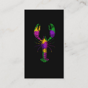 Cartão De Visita Peixe-lagosta Colorido Arte Frutos do Mar