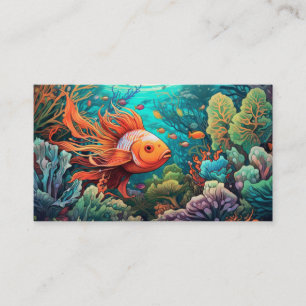 Cartão De Visita Peixes submarinos triviais