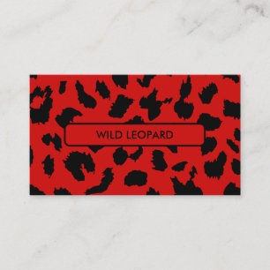 Cartão De Visita Pele de animal mancha de leopardo