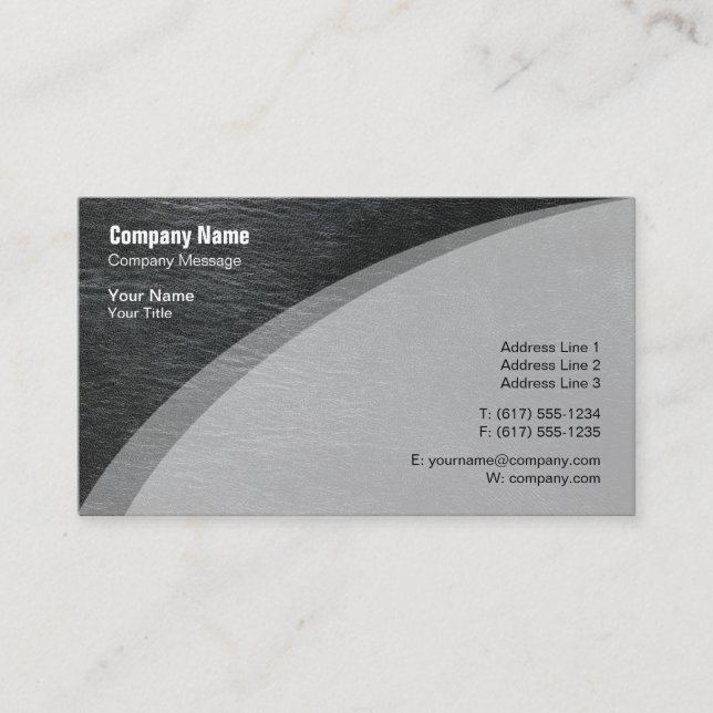 Cartão De Visita Pele de Cinzas Elegante (Frente)