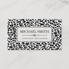 Cartão De Visita Pele Leopardo Moderno Elegante Profissional #25