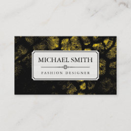 Cartão De Visita Pele Leopardo Moderno Elegante Profissional #32