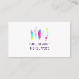 Cartão De Visita Pena da aguarela