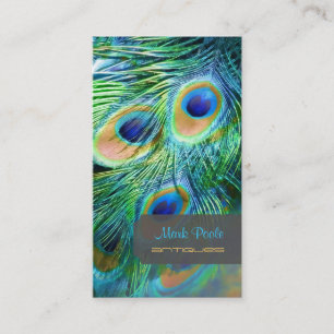 Cartão De Visita Pena de Peacock PixDezines