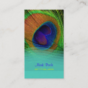 Cartão De Visita Pena de Peacock PixDezines
