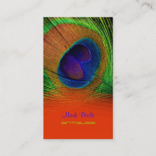 Cartão De Visita Pena de Peacock PixDezines