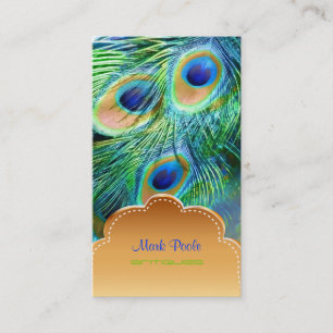Cartão De Visita Pena de Peacock PixDezines