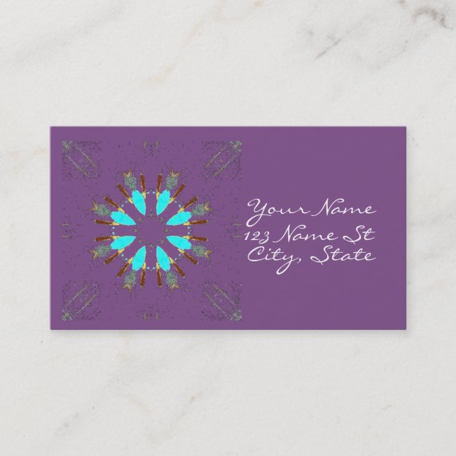 Cartão De Visita Penas da Seta Pós-Voa Padrão Thunder_Cove (Frente)