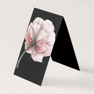 Cartão De Visita Pensão rosa, padrão romântico de flores, chic, 