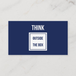Cartão De Visita Pense fora do marinho do consultor