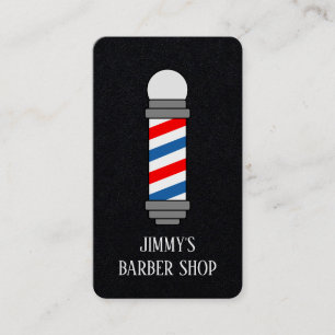 Cartão De Visita Penteado clássico de compro de barbeiro vermelho e