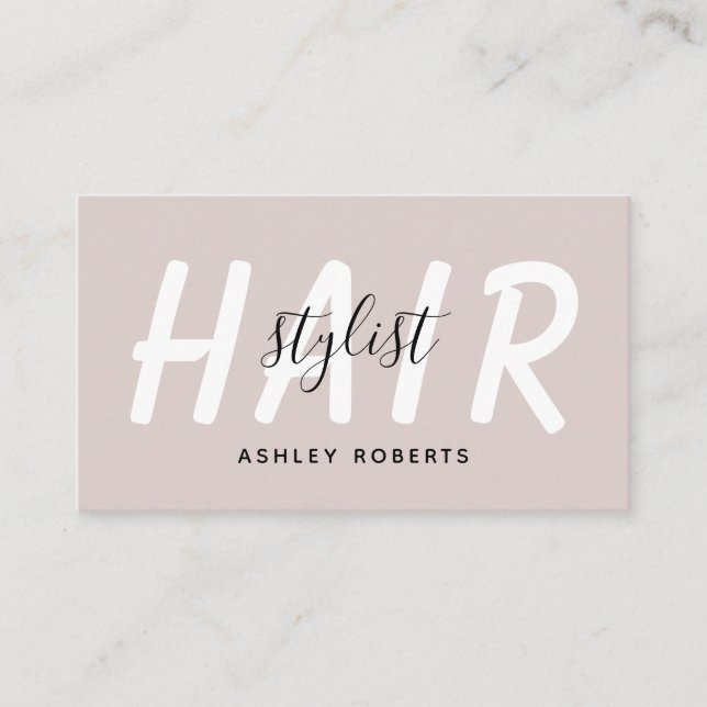 Cartão De Visita Penteado moderno (Frente)