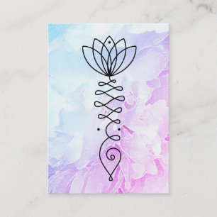 Cartão De Visita *~* Peony Lotus Heart Nirvana Massage Reiki Yoga