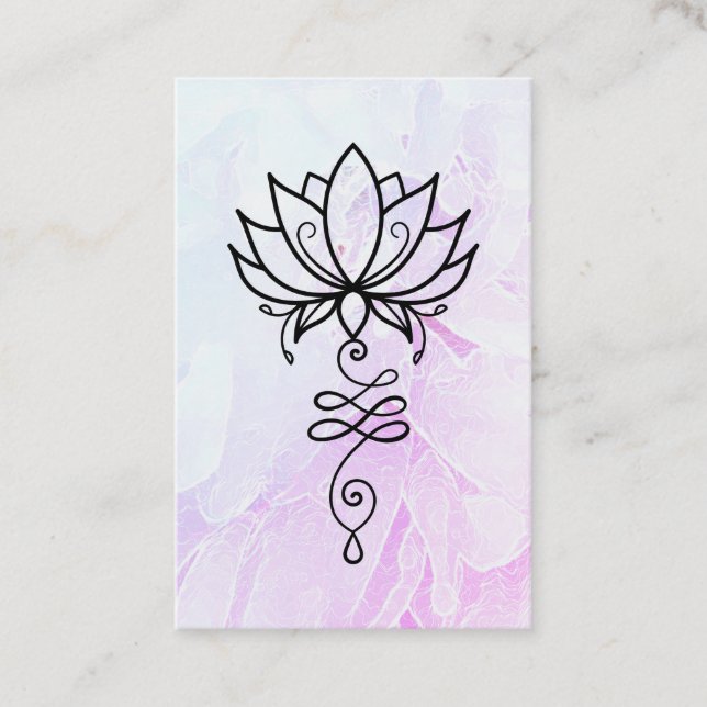 Cartão De Visita *~* Peony Nirvana Sacred Geometry Yoga. Lotus (Frente)