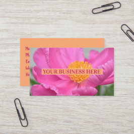 Cartão De Visita Peony Pink Floral