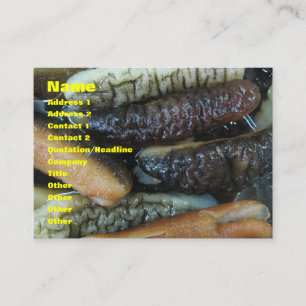 Cartão De Visita Pepino do Mar ... Comida do Mercado Yaowarat