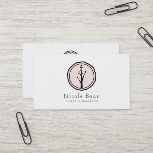 Cartão De Visita Pequena Árvore Rústica Natureza Moderno Logotipo P