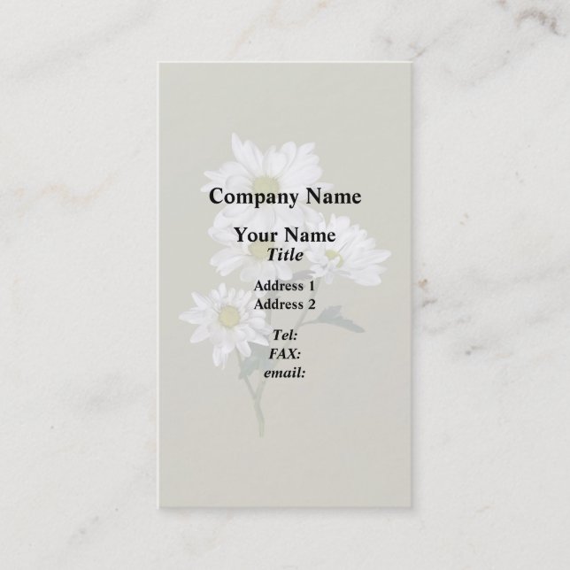 Cartão De Visita Pequena Daisy Olhando (Frente)