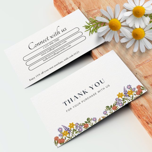 Cartão De Visita Pequenas empresas personalizadas Notas de agradeci (Personalized Small Business Thank You Notes)