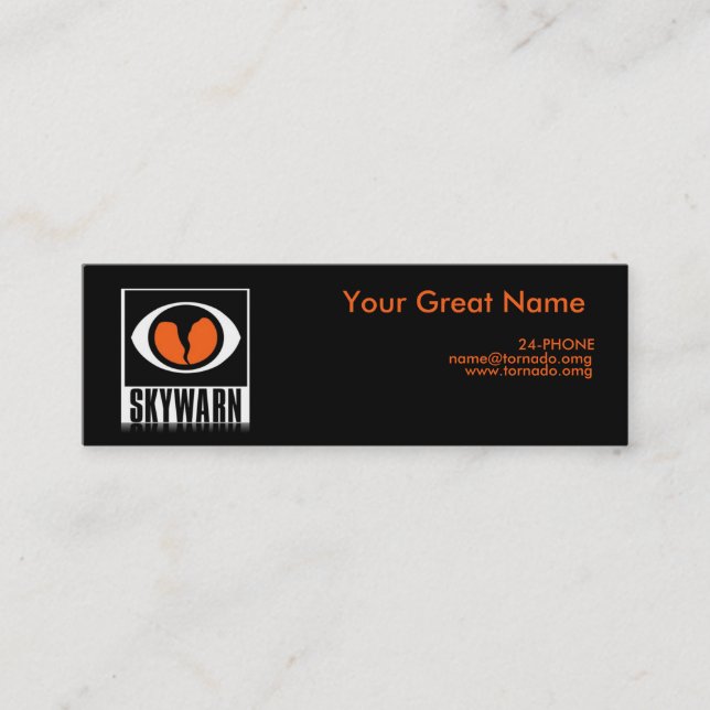 Cartão de visita pequeno do observador da (Frente)