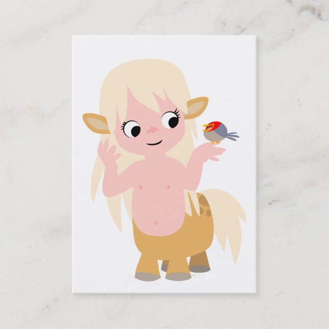 Cartão De Visita Pequeno e Bonito Cartoon Centauress ACEO-Cartão de (Frente)