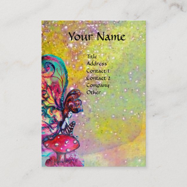 Cartão De Visita Pequeno Elfo dos Cogumelos (Frente)