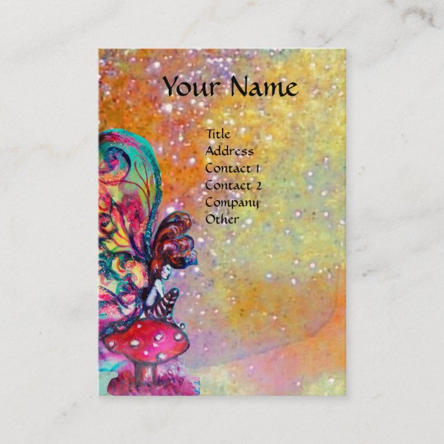 Cartão De Visita Pequeno Elfo dos Cogumelos (Frente)