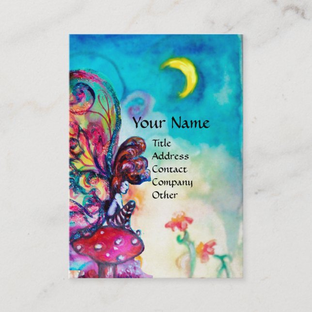 Cartão De Visita Pequeno Elfo dos Cogumelos (Frente)