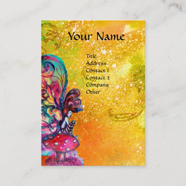 Cartão De Visita Pequeno Elfo dos Cogumelos (Frente)