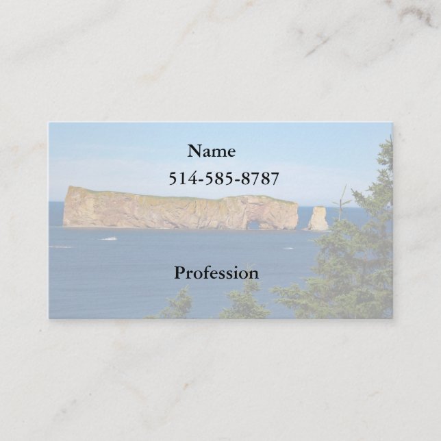 Cartão De Visita Percé Rock no Golfo da Rua. (Frente)