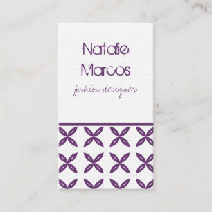 Cartão de visita perfeitamente na moda, violeta