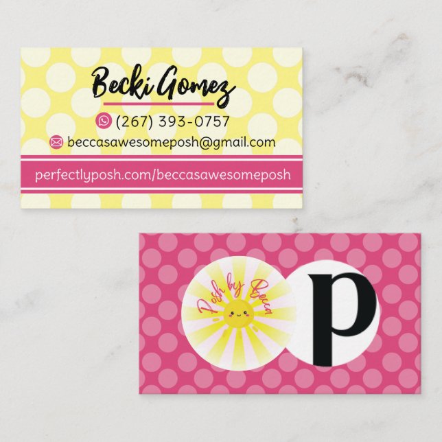 Cartão De Visita Perfeitamente Posh (Frente/Verso)