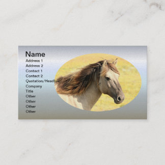 Cartão De Visita Perfil de Cavalo bege