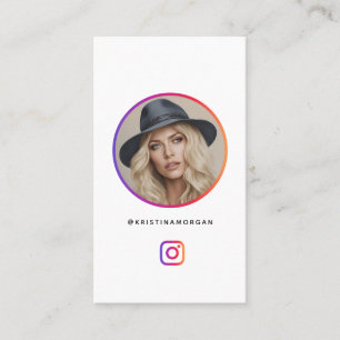 Cartão De Visita Perfil de Instagram Moderno para Influenciadores