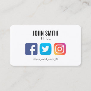 CARTÃO DE VISITA PERFIL DE INSTAGRAMA DO TWITTER DE FACEBOOK DE MÍD