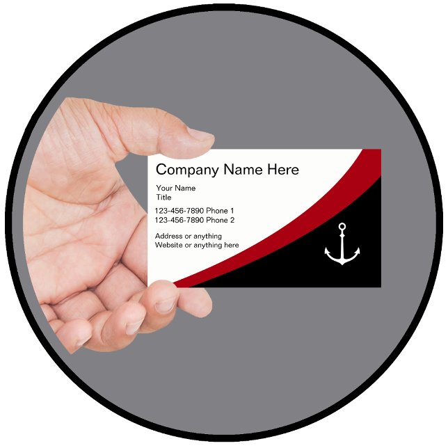 Cartão De Visita Perfil de negócios do Barco náutico (Nautical business cards)