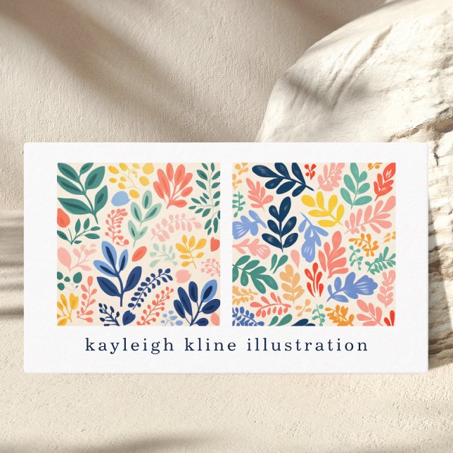 Cartão De Visita Perfil do Artista de Ilustração de Design Gráfico (Criador carregado)