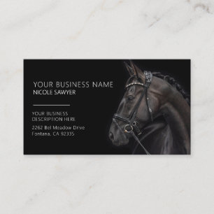 Cartão De Visita Perfil do Equino Personalizado Cavalo