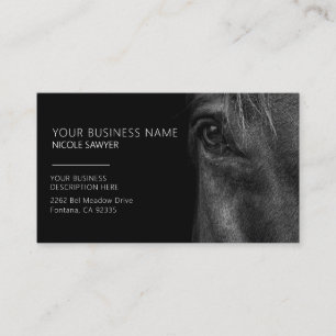 Cartão De Visita Perfil do Equino Personalizado Cavalo