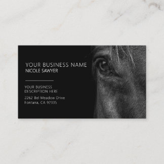Cartão De Visita Perfil do Equino Personalizado Cavalo