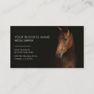 Cartão De Visita Perfil do Equino Personalizado Cavalo