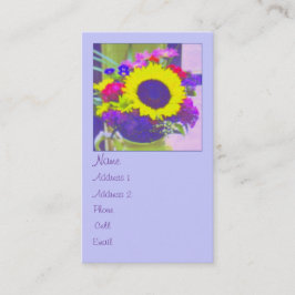 Cartão De Visita Perfil do Neon Buquê