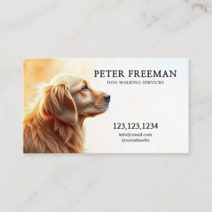 Cartão De Visita Perfil do ouro Retriever Matizes Sunset Cachorros 